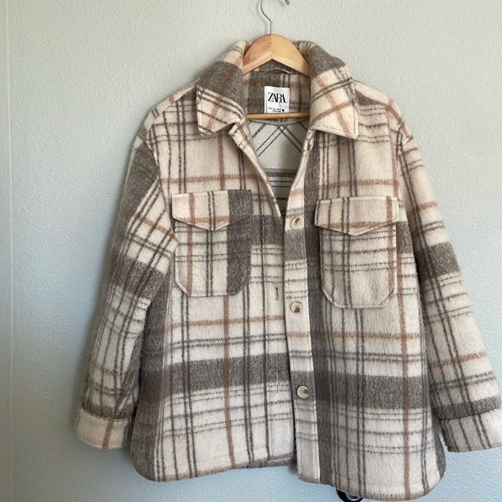 Zara Wool Flannel Jacket